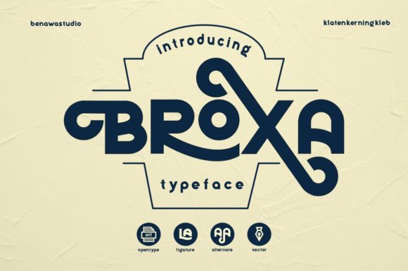 Broxa: A Vintage-Styled Display Font for Editorial Design