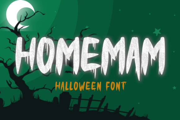 Homemam: A Spooky Display Font for Halloween Creations