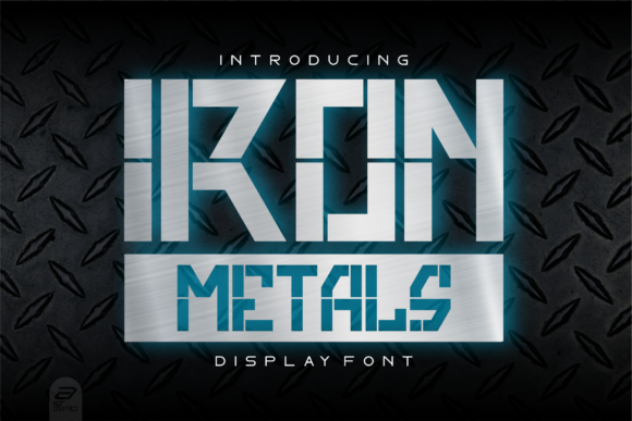 Iron Metals Font for Handmade and Commercial Craft Projects