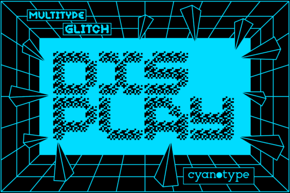 MultiType Glitch Display: A Trendy Font for Handmade Creations
