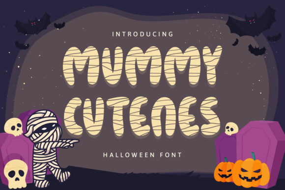 Mummy Cutenes Font for Spooky Halloween Creations