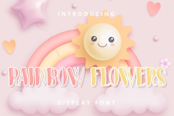 Rainbow Flowers Font for Playful Branding and Creative Projects