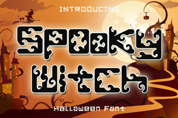 Spooky Witch Font for Creepy Craft Projects