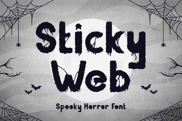 Sticky Web: A Spooky Font for Halloween Creations