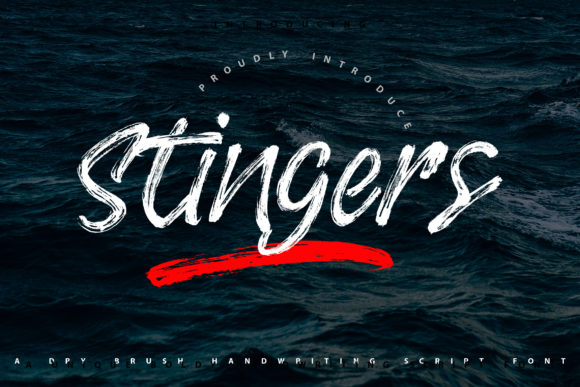 Stingers: A Cool Brushed Display Font for Creative Projects